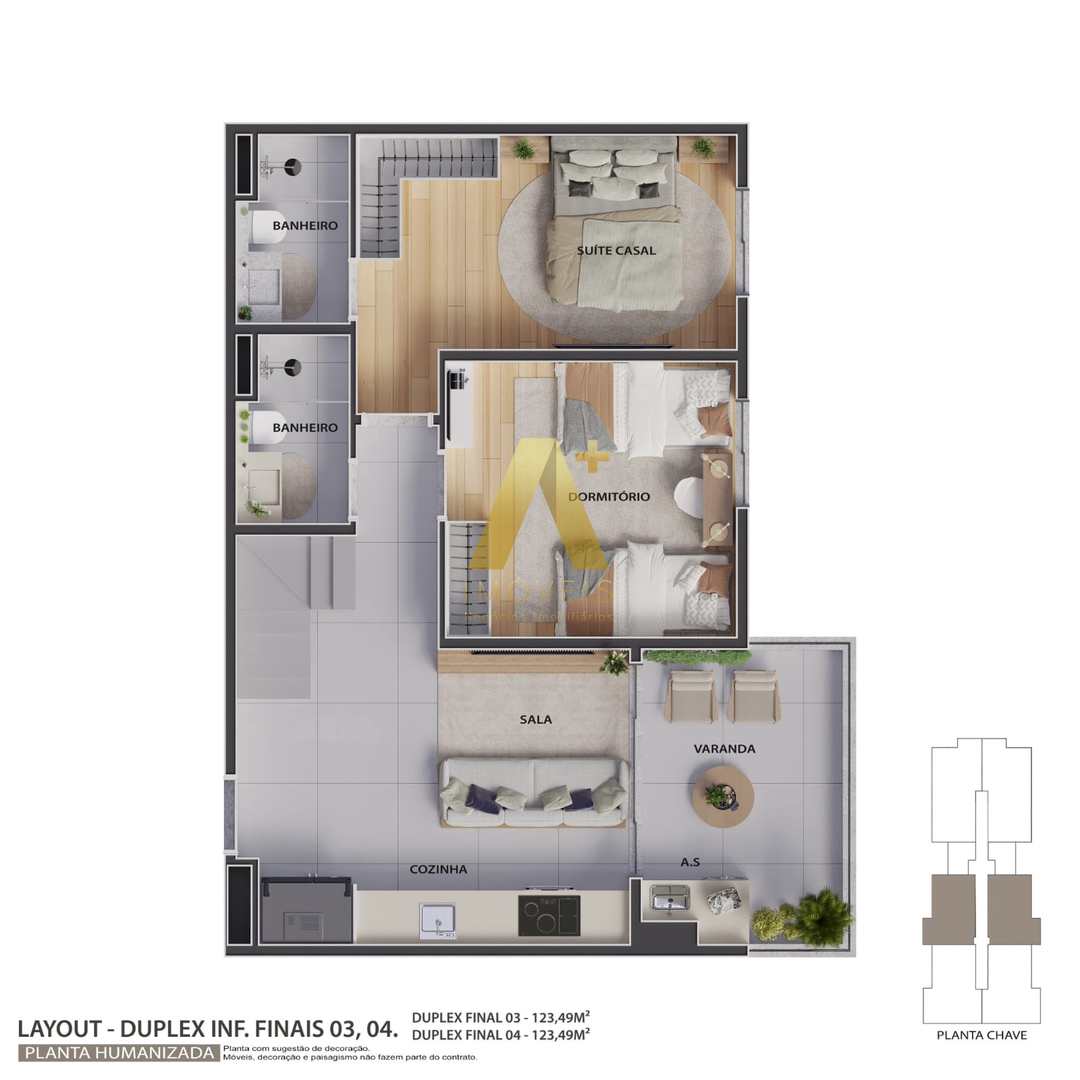 Apartamento à venda com 3 quartos, 123m² - Foto 9