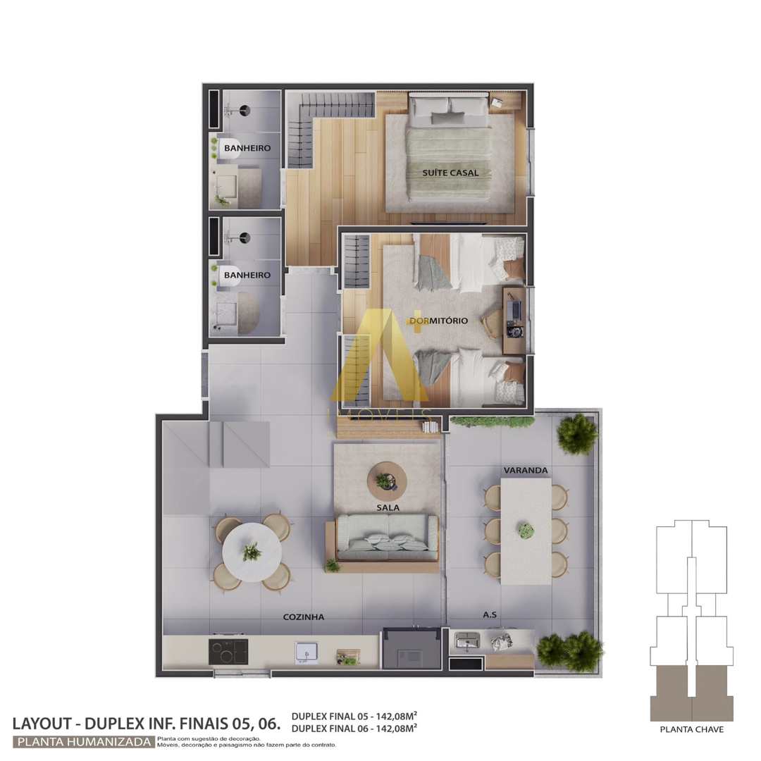 Apartamento à venda com 3 quartos, 142m² - Foto 9