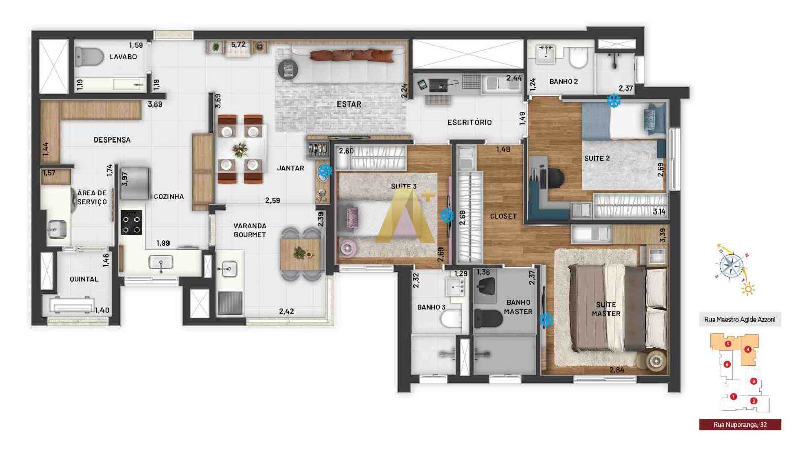 Apartamento à venda com 3 quartos, 95m² - Foto 13