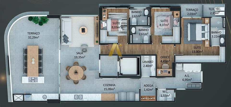 Apartamento à venda com 3 quartos, 144m² - Foto 16