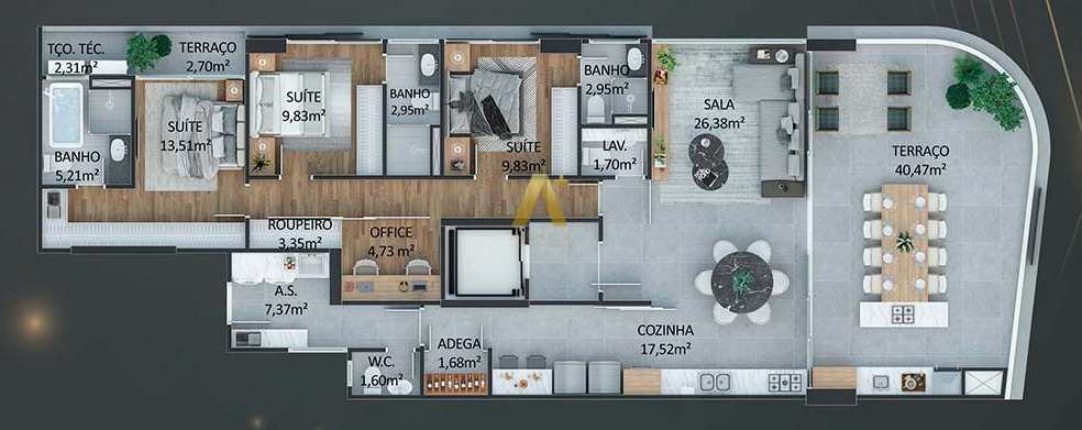 Apartamento à venda com 3 quartos, 175m² - Foto 16