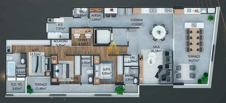 Apartamento à venda com 3 quartos - Foto 16