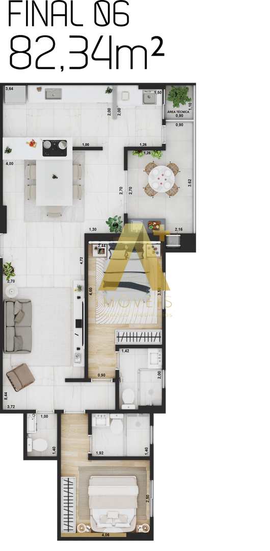 Apartamento à venda com 2 quartos, 82m² - Foto 19