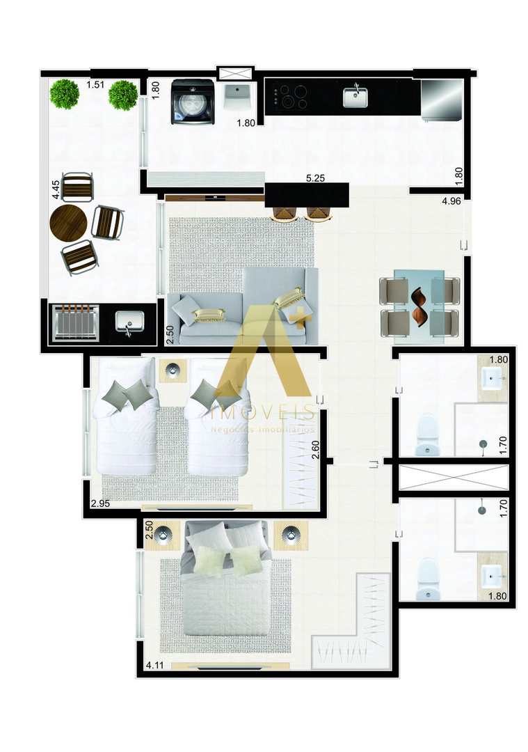 Apartamento à venda com 2 quartos, 67m² - Foto 12