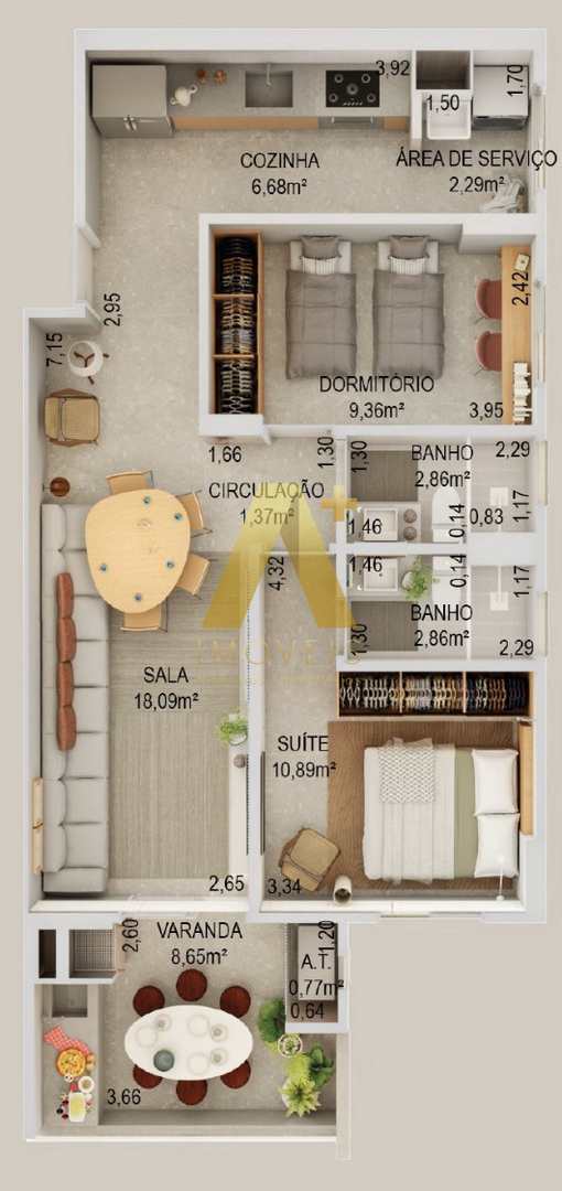 Apartamento à venda com 2 quartos, 73m² - Foto 11