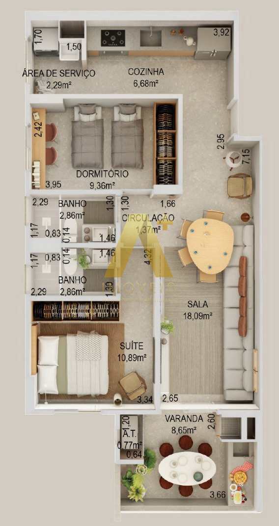 Apartamento à venda com 2 quartos, 73m² - Foto 11