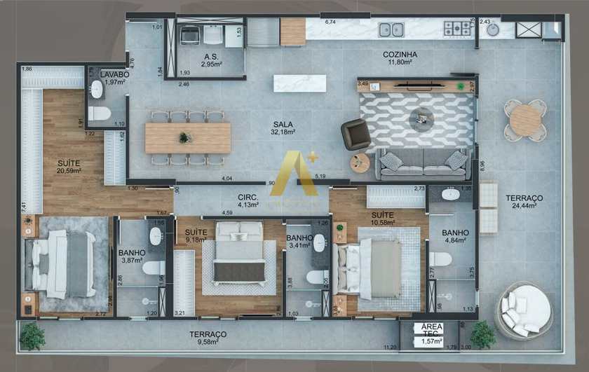 Apartamento à venda com 3 quartos, 120m² - Foto 10