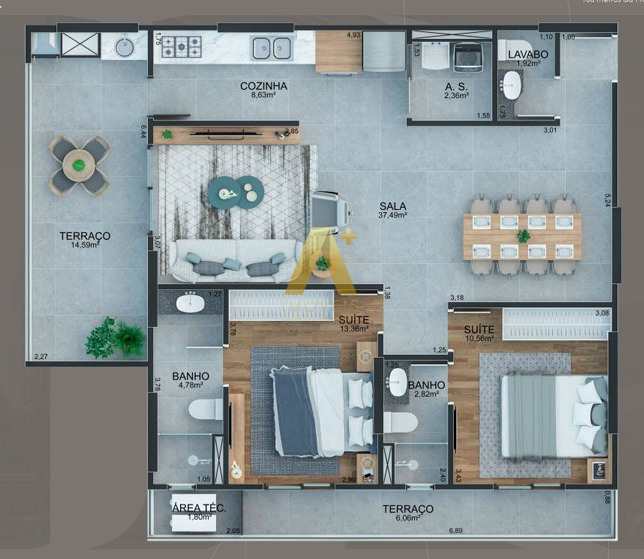 Apartamento à venda com 2 quartos, 81m² - Foto 10