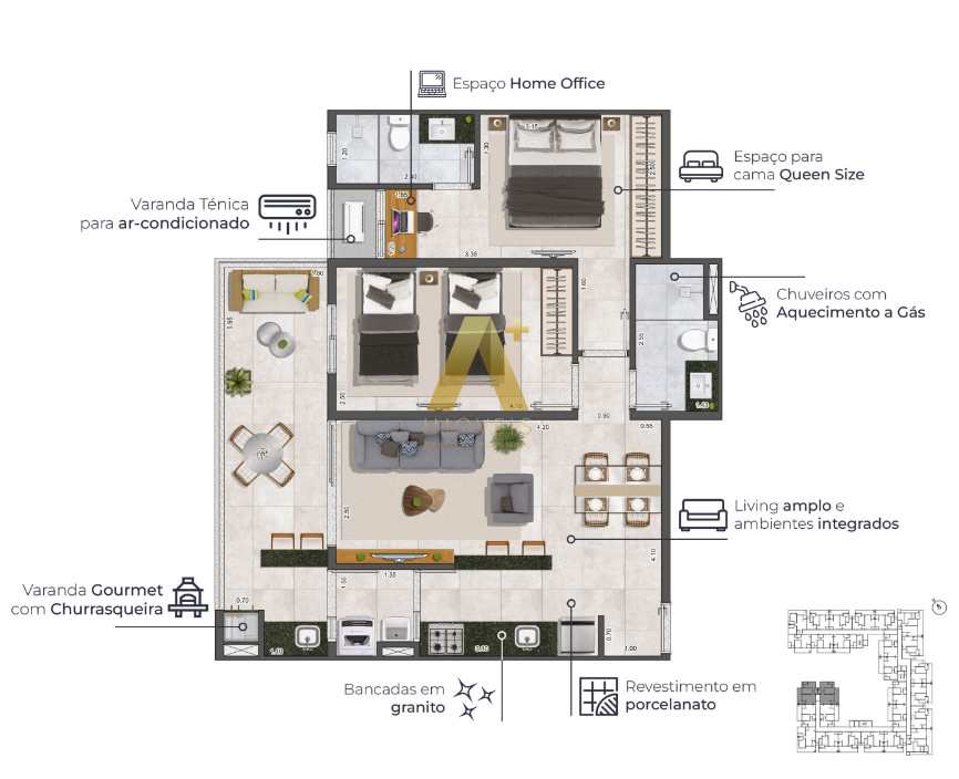 Apartamento à venda com 2 quartos, 72m² - Foto 13