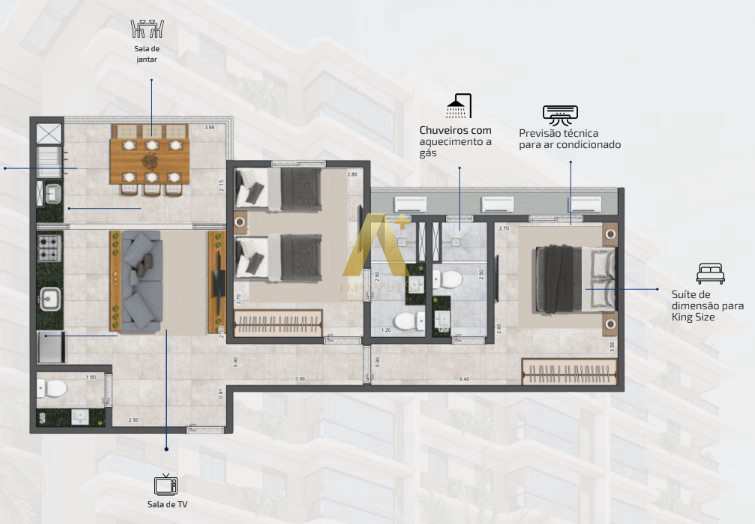 Apartamento à venda com 2 quartos, 65m² - Foto 12