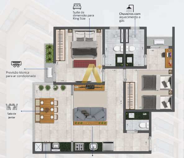 Apartamento à venda com 2 quartos, 62m² - Foto 12