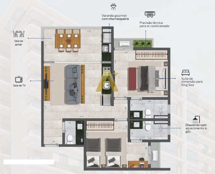 Apartamento à venda com 2 quartos, 62m² - Foto 12