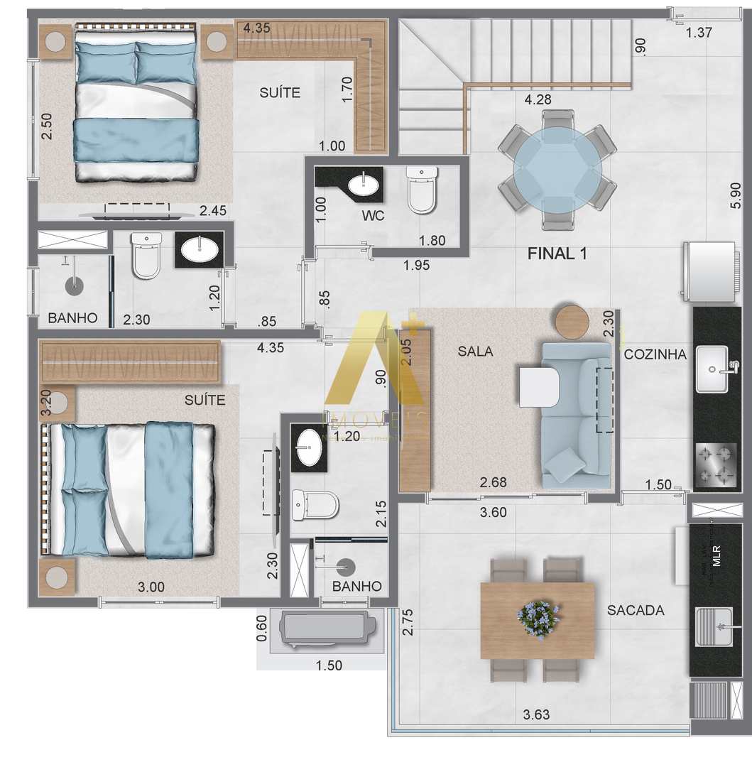 Apartamento à venda com 3 quartos, 150m² - Foto 24