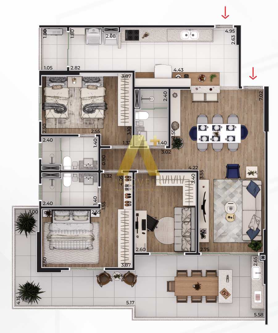 Apartamento à venda com 3 quartos, 125m² - Foto 25