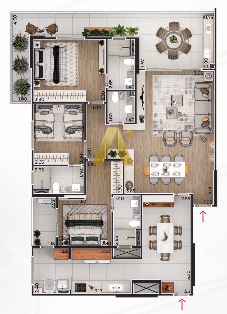 Apartamento à venda com 3 quartos, 148m² - Foto 24