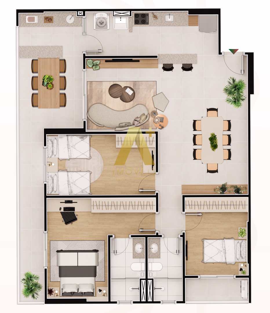 Apartamento à venda com 3 quartos, 117m² - Foto 4