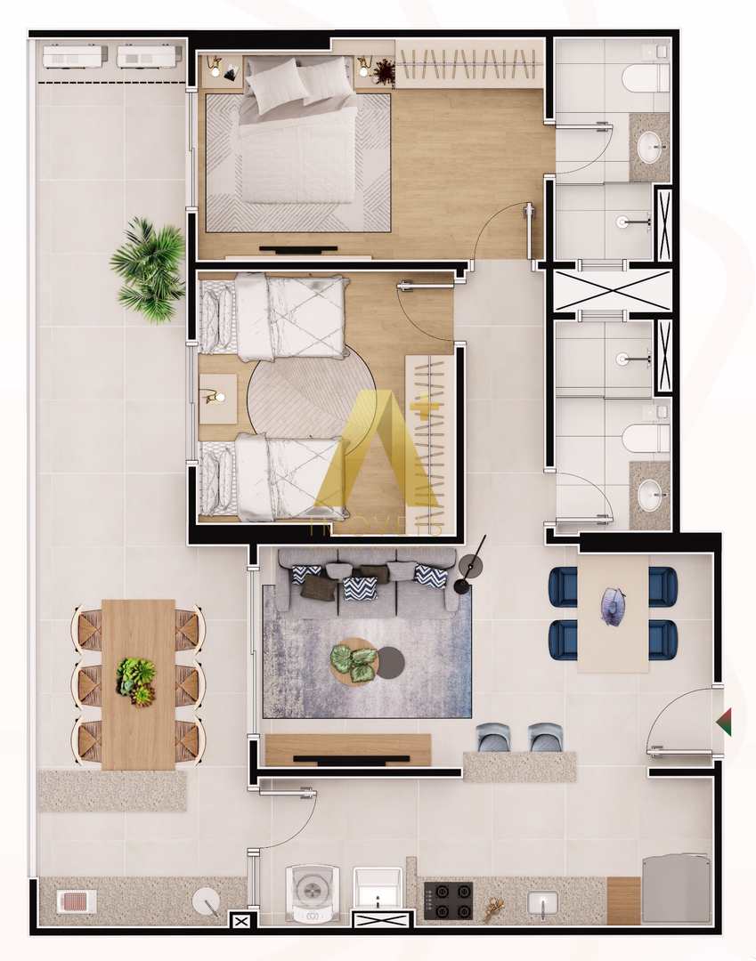 Apartamento à venda com 2 quartos, 91m² - Foto 4