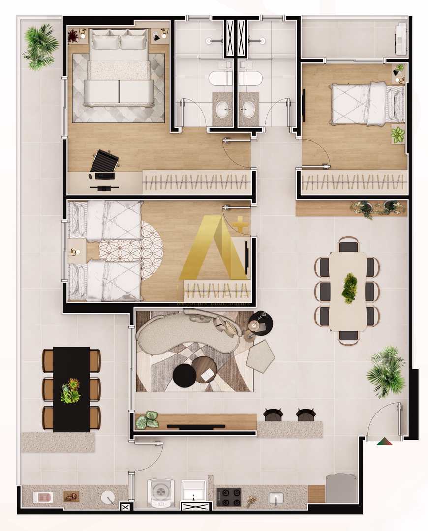 Apartamento à venda com 3 quartos, 116m² - Foto 4