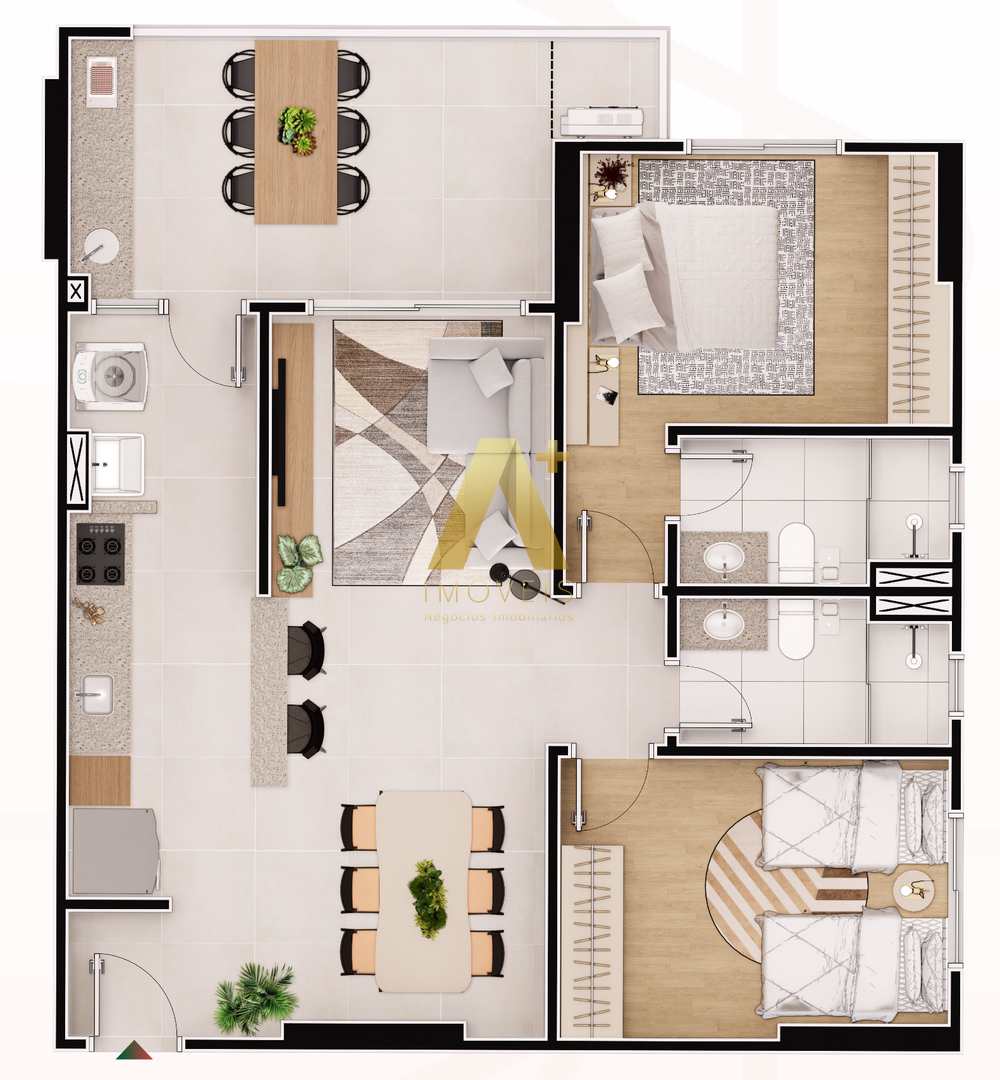 Apartamento à venda com 2 quartos, 83m² - Foto 4