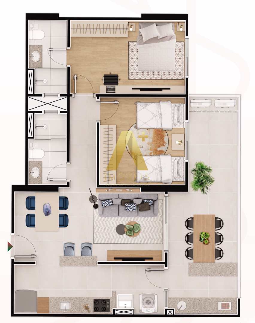 Apartamento à venda com 2 quartos, 85m² - Foto 4