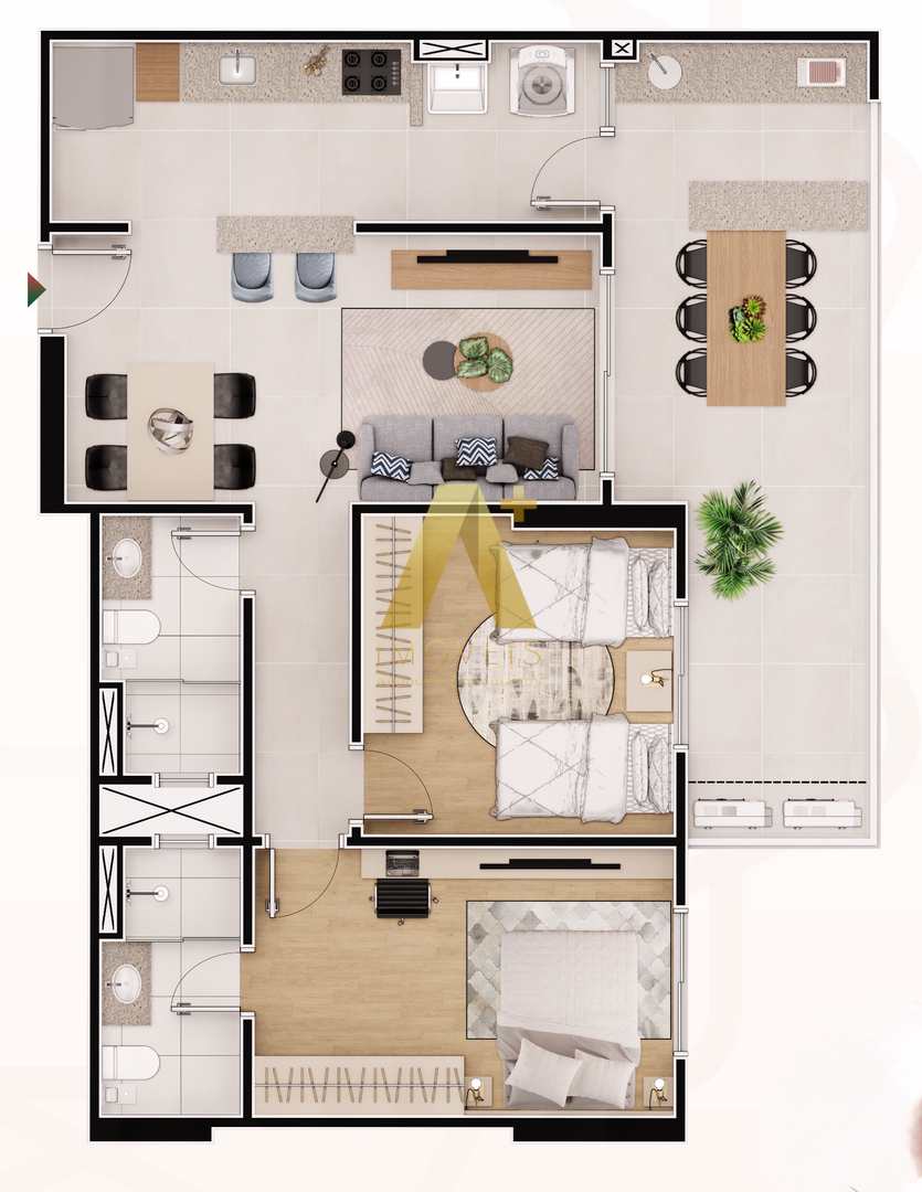 Apartamento à venda com 2 quartos, 87m² - Foto 4