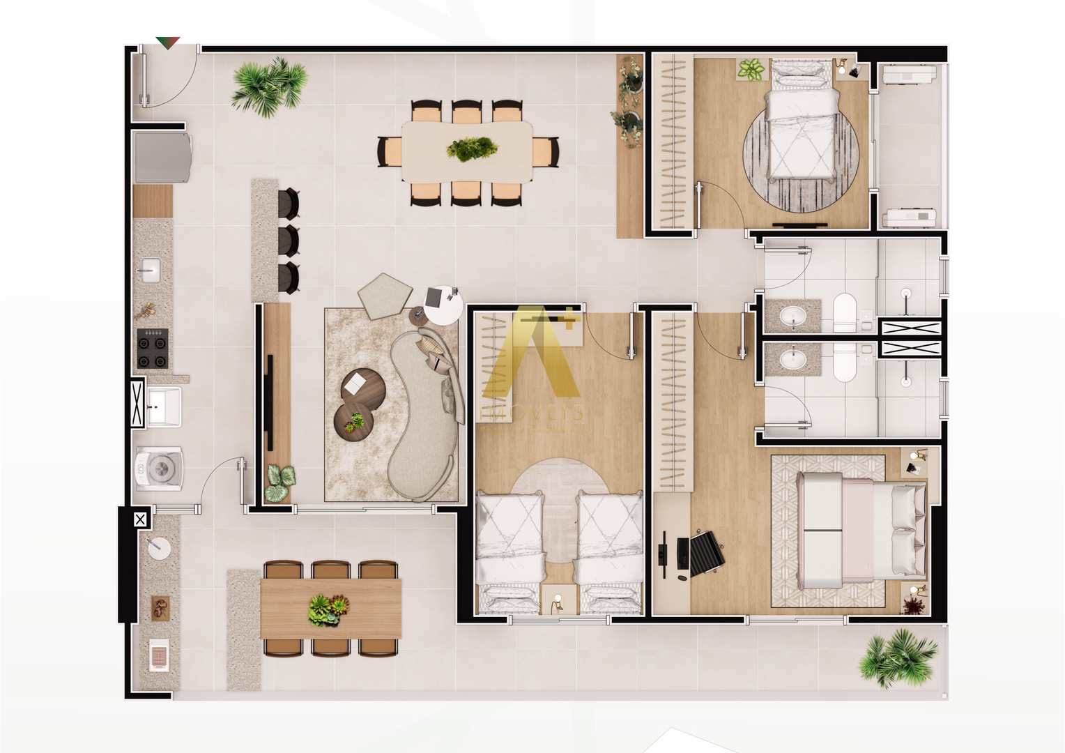 Apartamento à venda com 3 quartos, 119m² - Foto 4