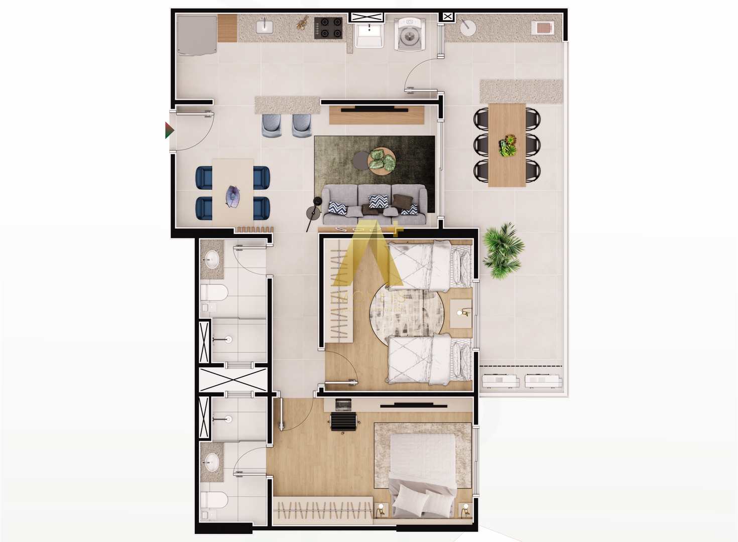 Apartamento à venda com 2 quartos, 86m² - Foto 4