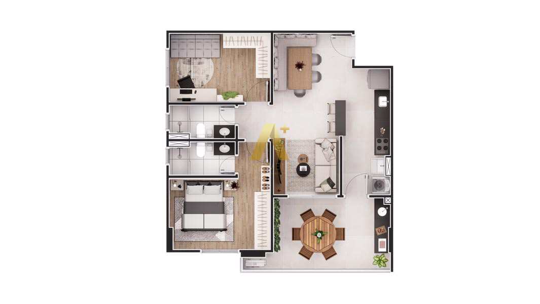 Apartamento à venda com 2 quartos, 75m² - Foto 4