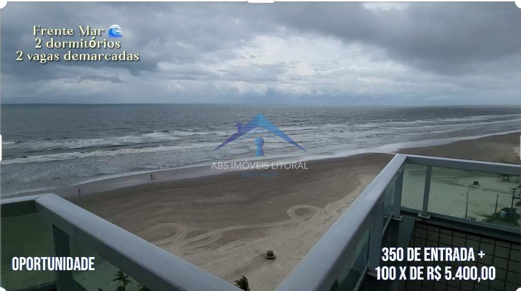 Entrada 350 mil + 100 x R$ 5.400,00 FRENTE MAR em Praia Grande