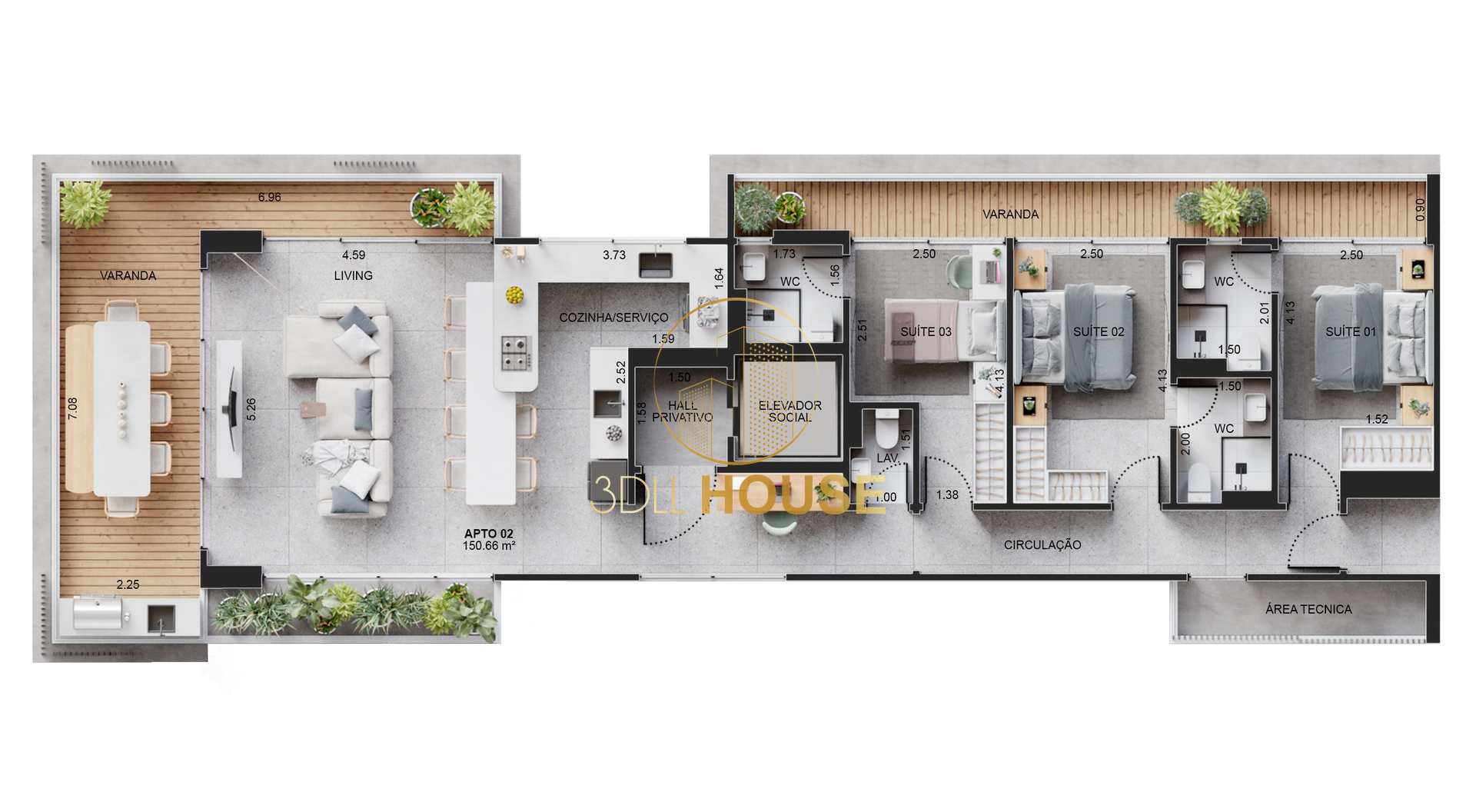 Apartamento à venda com 3 quartos, 150m² - Foto 5