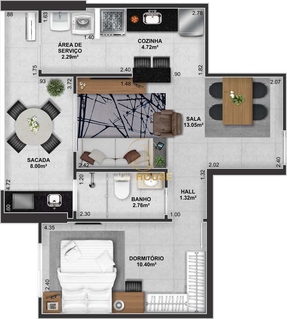 Apartamento à venda com 1 quarto, 49m² - Foto 11