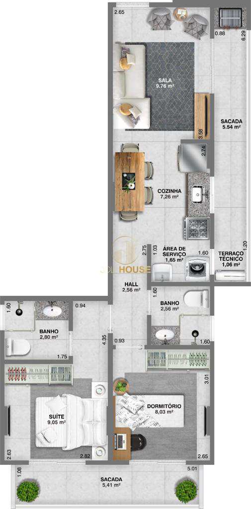 Apartamento à venda com 1 quarto, 63m² - Foto 19