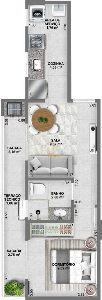 Apartamento à venda com 1 quarto, 63m² - Foto 18