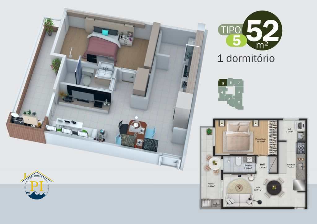 Apartamento à venda com 1 quarto, 51m² - Foto 21