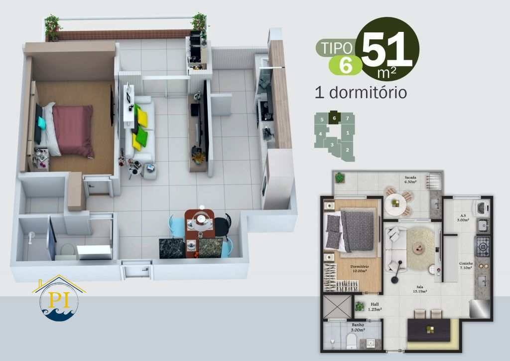 Apartamento à venda com 1 quarto, 51m² - Foto 22