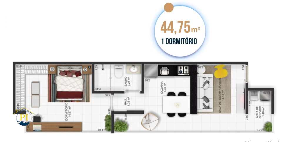 Apartamento à venda com 1 quarto, 45m² - Foto 34