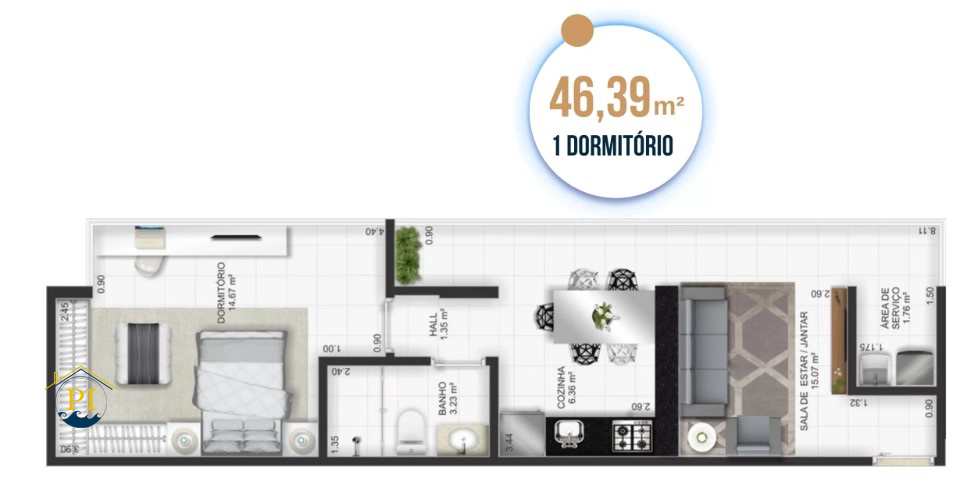 Apartamento à venda com 1 quarto, 47m² - Foto 31