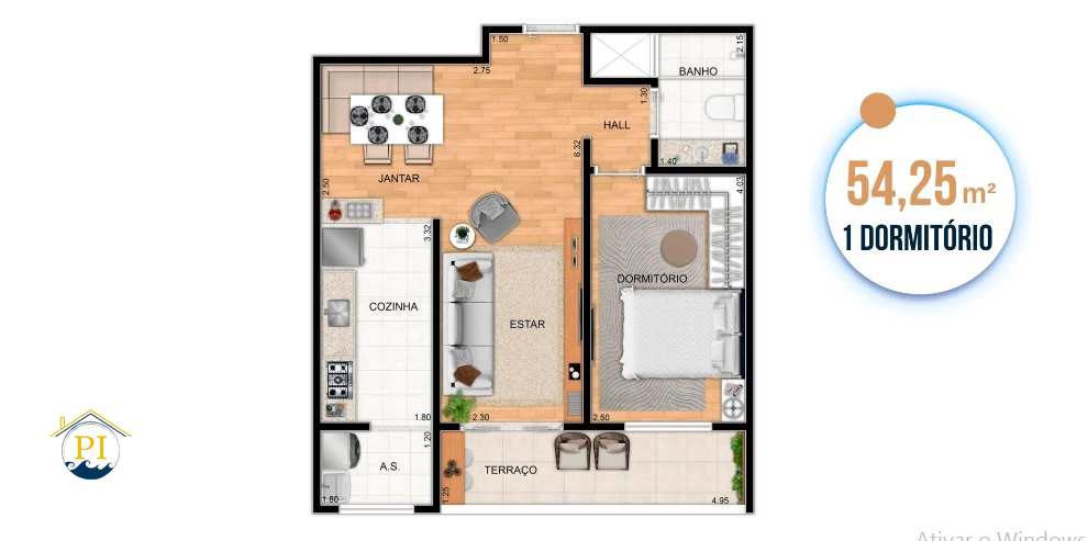 Apartamento à venda com 1 quarto, 55m² - Foto 29