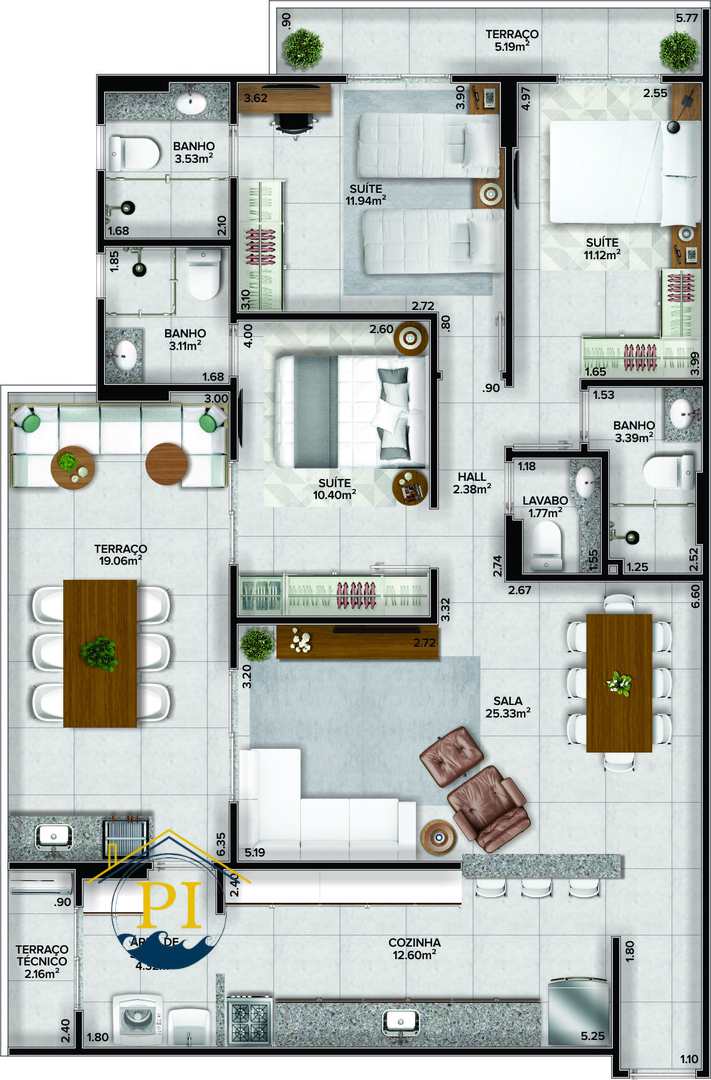 Apartamento à venda com 3 quartos, 127m² - Foto 11