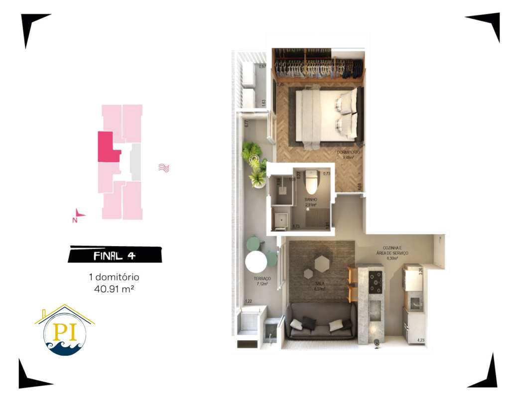 Apartamento à venda com 1 quarto, 54m² - Foto 16