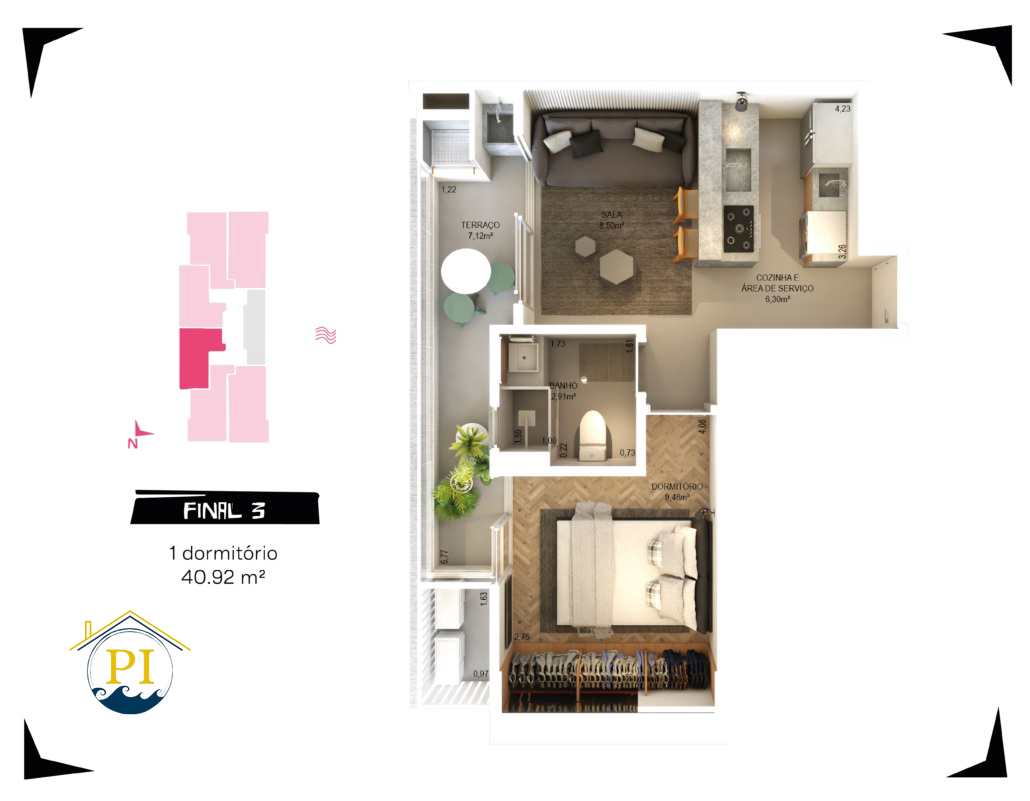 Apartamento à venda com 1 quarto, 54m² - Foto 15