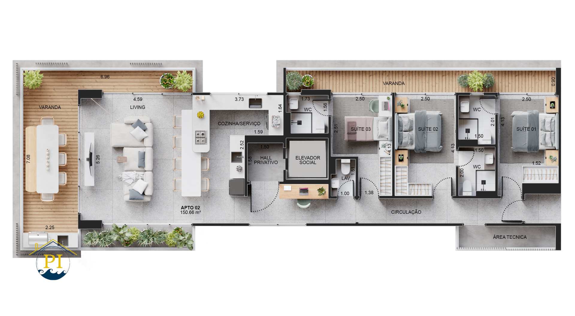 Apartamento à venda com 3 quartos, 150m² - Foto 18