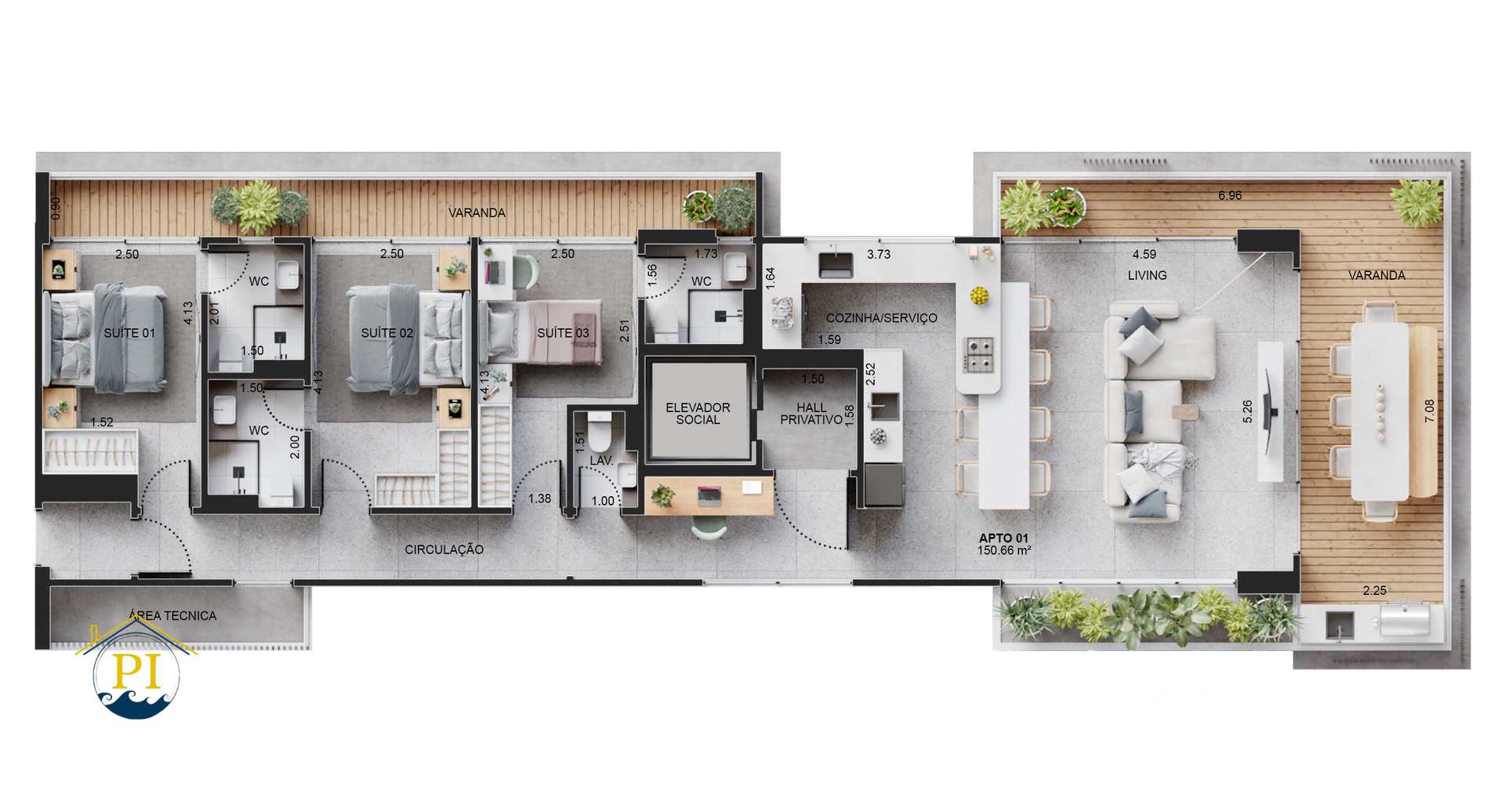 Apartamento à venda com 3 quartos, 150m² - Foto 19