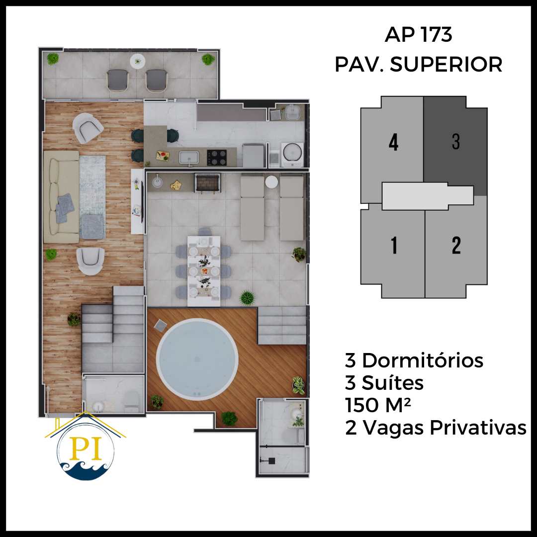 Cobertura à venda com 3 quartos, 150m² - Foto 1