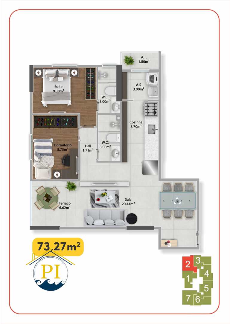 Apartamento à venda com 2 quartos, 66m² - Foto 20