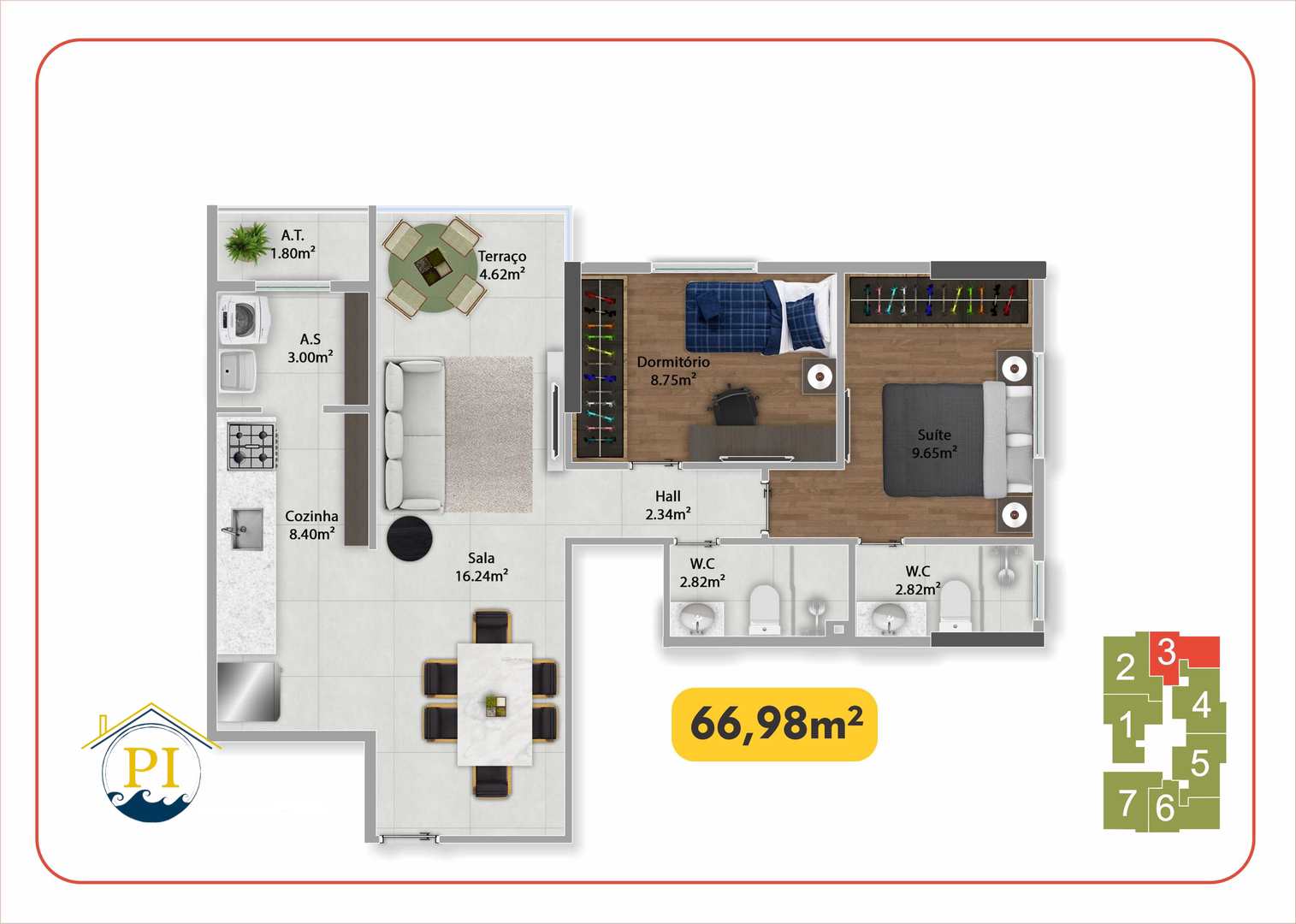 Apartamento à venda com 2 quartos, 66m² - Foto 23