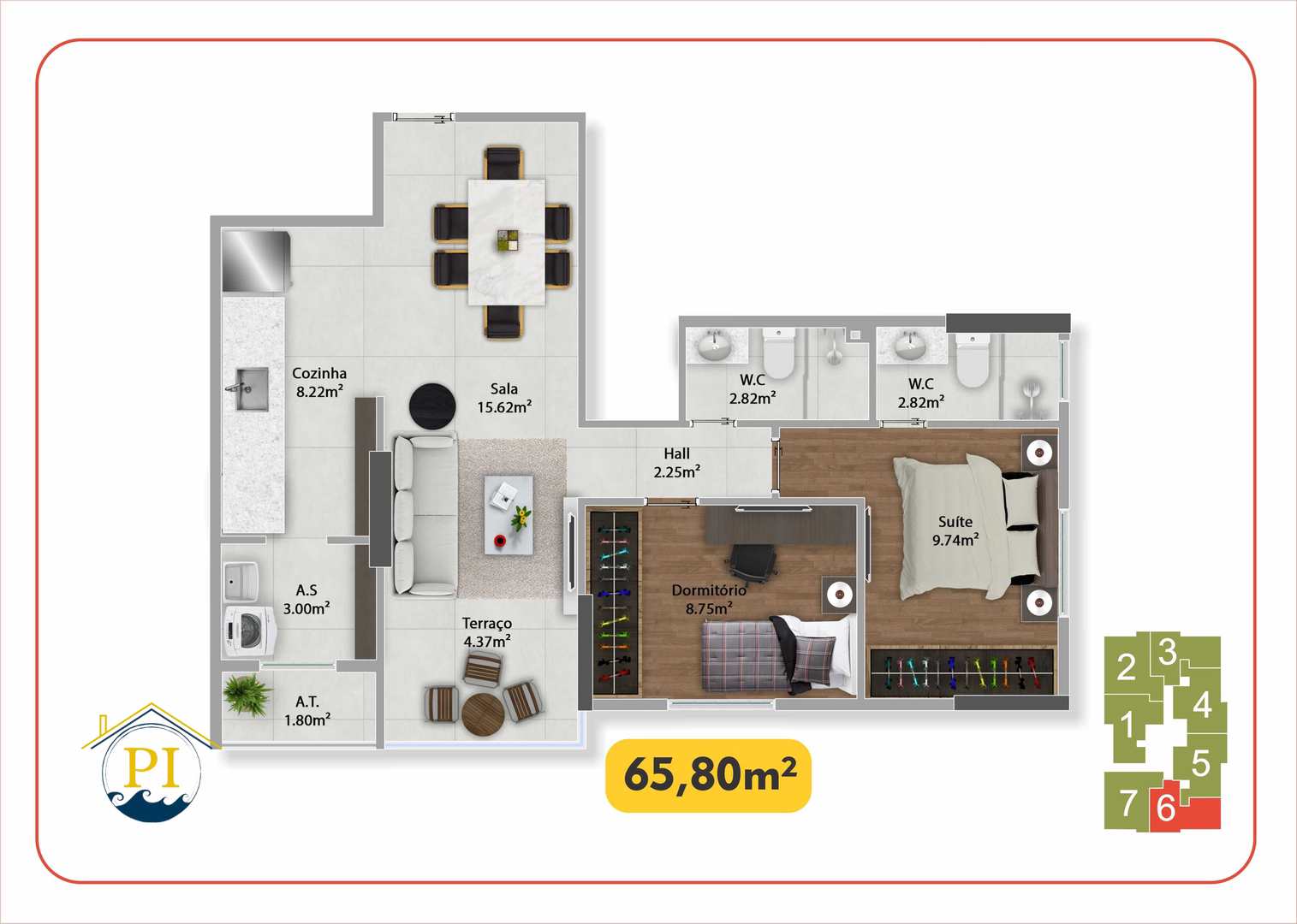 Apartamento à venda com 2 quartos, 66m² - Foto 25