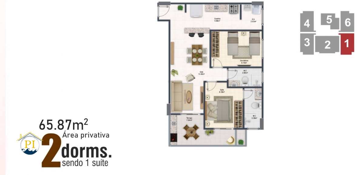 Apartamento à venda com 2 quartos, 65m² - Foto 14