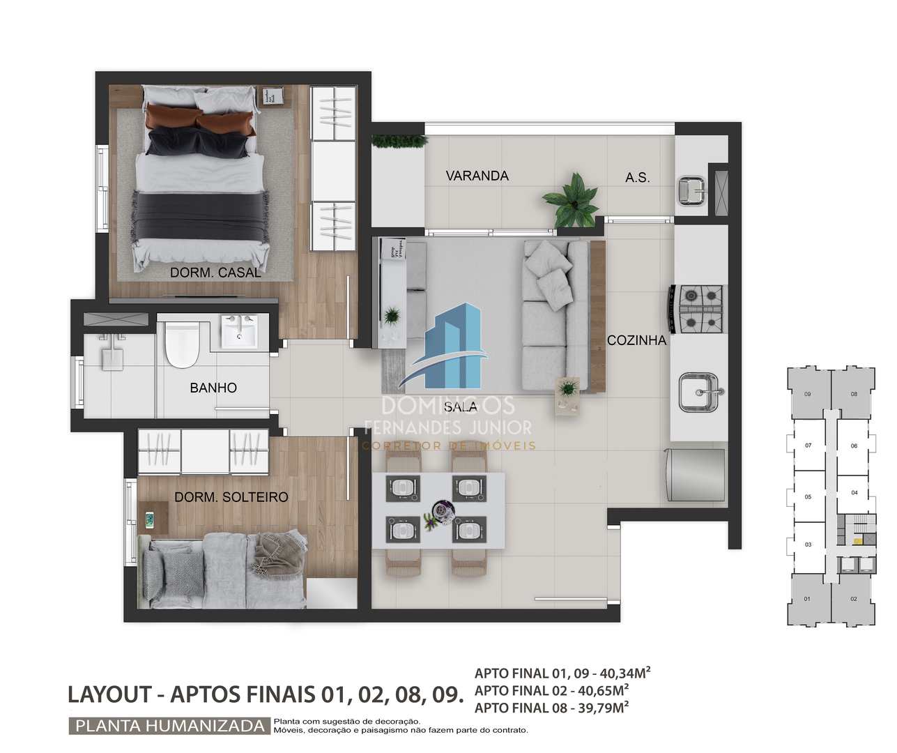 Apartamento à venda com 2 quartos, 40m² - Foto 21