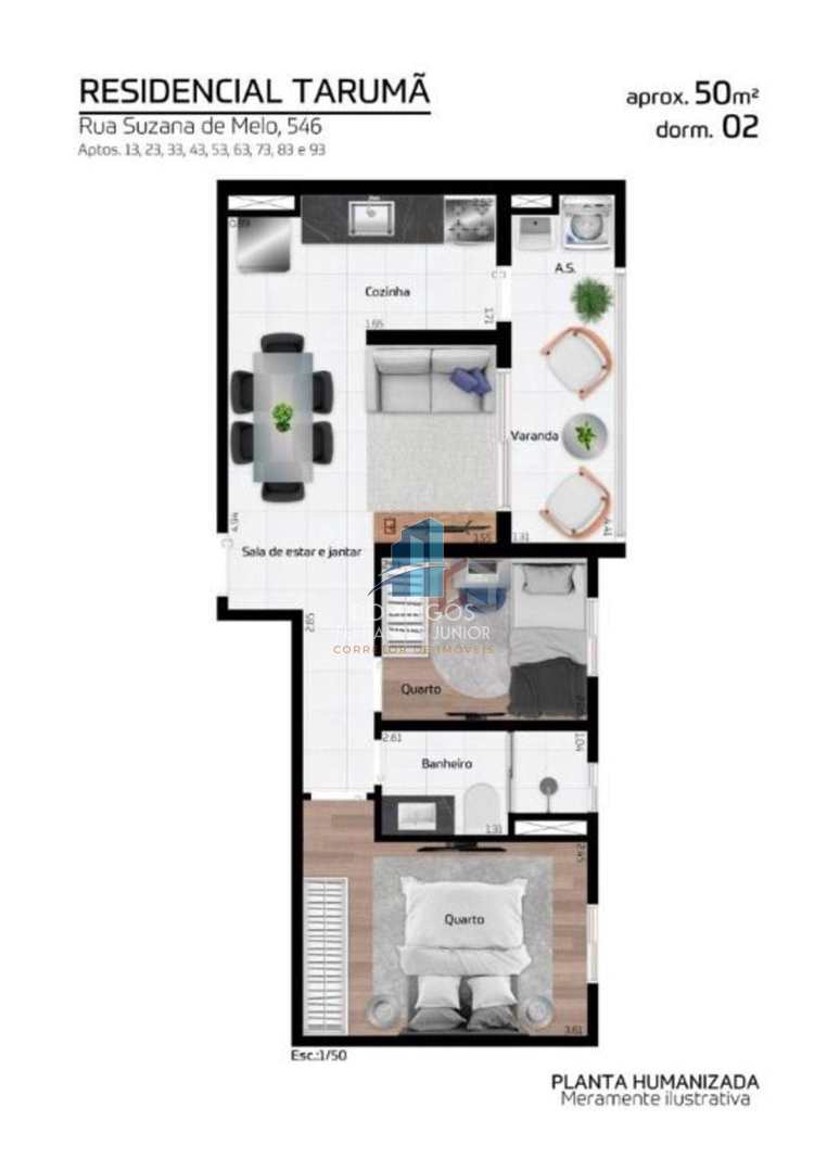 Apartamento à venda com 2 quartos, 48m² - Foto 15